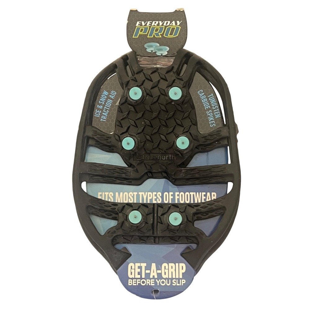 Due North Everyday Pro Traction Aid Ice Snow Grips Tungsten Carbide‎ Spikes L-XL